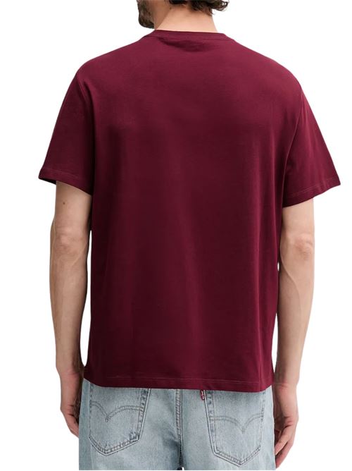 T-shirt bordeau in cotone Calvin Klein Jeans | LV04RB862GGR9